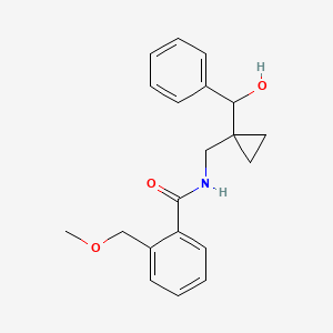 molecular formula C20H23NO3 B6902569 N-[[1-[hydroxy(phenyl)methyl]cyclopropyl]methyl]-2-(methoxymethyl)benzamide 