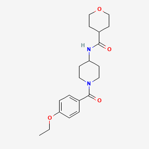 molecular formula C20H28N2O4 B6902597 N-[1-(4-ethoxybenzoyl)piperidin-4-yl]oxane-4-carboxamide 