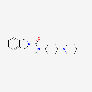 molecular formula C21H31N3O B6902636 N-[4-(4-methylpiperidin-1-yl)cyclohexyl]-1,3-dihydroisoindole-2-carboxamide 