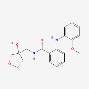 molecular formula C19H22N2O4 B6902715 N-[(3-hydroxyoxolan-3-yl)methyl]-2-(2-methoxyanilino)benzamide 