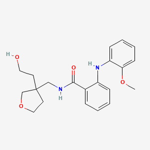 molecular formula C21H26N2O4 B6902745 N-[[3-(2-hydroxyethyl)oxolan-3-yl]methyl]-2-(2-methoxyanilino)benzamide 