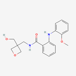 molecular formula C19H22N2O4 B6902751 N-[[3-(hydroxymethyl)oxetan-3-yl]methyl]-2-(2-methoxyanilino)benzamide 