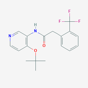 molecular formula C18H19F3N2O2 B6902788 N-[4-[(2-methylpropan-2-yl)oxy]pyridin-3-yl]-2-[2-(trifluoromethyl)phenyl]acetamide 