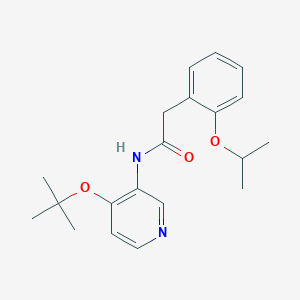 molecular formula C20H26N2O3 B6902823 N-[4-[(2-methylpropan-2-yl)oxy]pyridin-3-yl]-2-(2-propan-2-yloxyphenyl)acetamide 