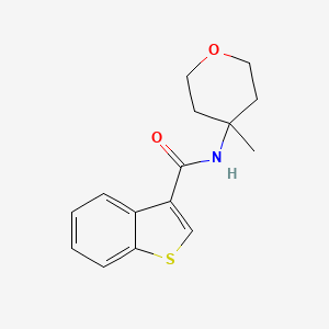 molecular formula C15H17NO2S B6902838 N-(4-methyloxan-4-yl)-1-benzothiophene-3-carboxamide 