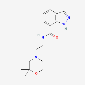 molecular formula C16H22N4O2 B6902912 N-[2-(2,2-dimethylmorpholin-4-yl)ethyl]-1H-indazole-7-carboxamide 