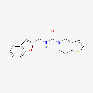 molecular formula C17H16N2O2S B6902939 N-(1-benzofuran-2-ylmethyl)-6,7-dihydro-4H-thieno[3,2-c]pyridine-5-carboxamide 