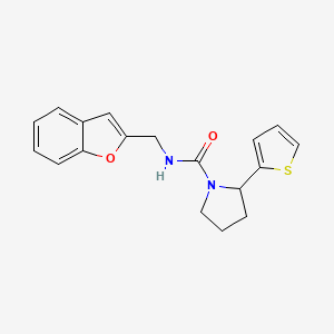 molecular formula C18H18N2O2S B6902947 N-(1-benzofuran-2-ylmethyl)-2-thiophen-2-ylpyrrolidine-1-carboxamide 