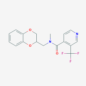 molecular formula C17H15F3N2O3 B6902986 N-(2,3-dihydro-1,4-benzodioxin-3-ylmethyl)-N-methyl-3-(trifluoromethyl)pyridine-4-carboxamide 
