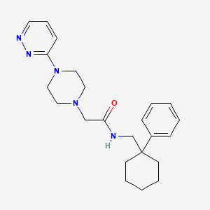 molecular formula C23H31N5O B6903105 N-[(1-phenylcyclohexyl)methyl]-2-(4-pyridazin-3-ylpiperazin-1-yl)acetamide 