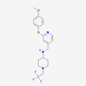 molecular formula C20H24F3N3O2 B6903248 N-[[2-(4-methoxyphenoxy)pyridin-4-yl]methyl]-1-(2,2,2-trifluoroethyl)piperidin-4-amine 