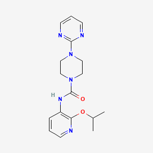 molecular formula C17H22N6O2 B6903312 N-(2-propan-2-yloxypyridin-3-yl)-4-pyrimidin-2-ylpiperazine-1-carboxamide 