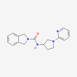 molecular formula C18H20N4O B6903368 N-(1-pyridin-2-ylpyrrolidin-3-yl)-1,3-dihydroisoindole-2-carboxamide 