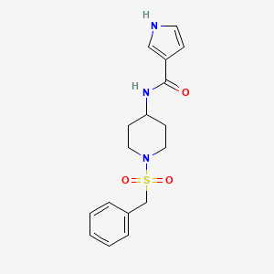 molecular formula C17H21N3O3S B6903396 N-(1-benzylsulfonylpiperidin-4-yl)-1H-pyrrole-3-carboxamide 
