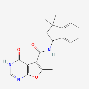 molecular formula C19H19N3O3 B6903402 N-(3,3-dimethyl-1,2-dihydroinden-1-yl)-6-methyl-4-oxo-3H-furo[2,3-d]pyrimidine-5-carboxamide 