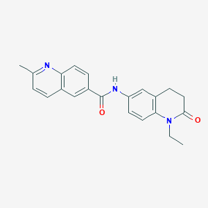 molecular formula C22H21N3O2 B6903441 N-(1-ethyl-2-oxo-3,4-dihydroquinolin-6-yl)-2-methylquinoline-6-carboxamide 