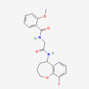 molecular formula C20H21FN2O4 B6903480 N-[2-[(9-fluoro-2,3,4,5-tetrahydro-1-benzoxepin-5-yl)amino]-2-oxoethyl]-2-methoxybenzamide 