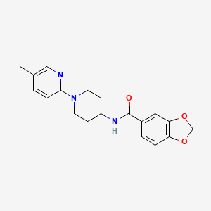molecular formula C19H21N3O3 B6903498 N-[1-(5-methylpyridin-2-yl)piperidin-4-yl]-1,3-benzodioxole-5-carboxamide 