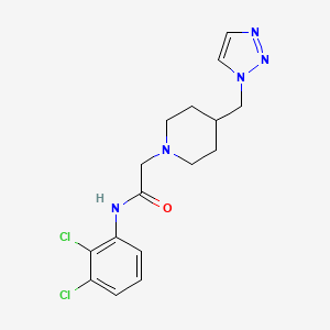 molecular formula C16H19Cl2N5O B6903671 N-(2,3-dichlorophenyl)-2-[4-(triazol-1-ylmethyl)piperidin-1-yl]acetamide 