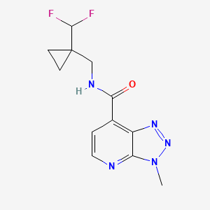 molecular formula C12H13F2N5O B6903698 N-[[1-(difluoromethyl)cyclopropyl]methyl]-3-methyltriazolo[4,5-b]pyridine-7-carboxamide 