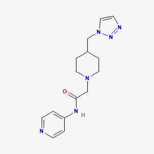 molecular formula C15H20N6O B6903700 N-pyridin-4-yl-2-[4-(triazol-1-ylmethyl)piperidin-1-yl]acetamide 