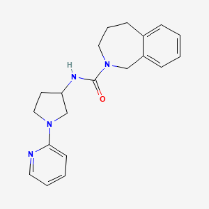 molecular formula C20H24N4O B6903817 N-(1-pyridin-2-ylpyrrolidin-3-yl)-1,3,4,5-tetrahydro-2-benzazepine-2-carboxamide 