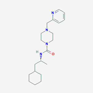 molecular formula C20H32N4O B6903901 N-[(2R)-1-cyclohexylpropan-2-yl]-4-(pyridin-2-ylmethyl)piperazine-1-carboxamide 