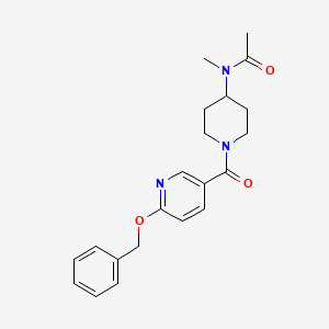 molecular formula C21H25N3O3 B6904042 N-methyl-N-[1-(6-phenylmethoxypyridine-3-carbonyl)piperidin-4-yl]acetamide 