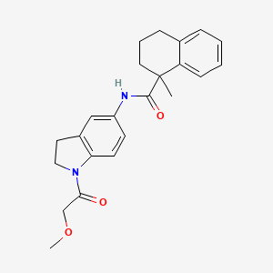 molecular formula C23H26N2O3 B6904113 N-[1-(2-methoxyacetyl)-2,3-dihydroindol-5-yl]-1-methyl-3,4-dihydro-2H-naphthalene-1-carboxamide 