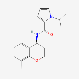 molecular formula C18H22N2O2 B6904144 N-[(4S)-8-methyl-3,4-dihydro-2H-chromen-4-yl]-1-propan-2-ylpyrrole-2-carboxamide 