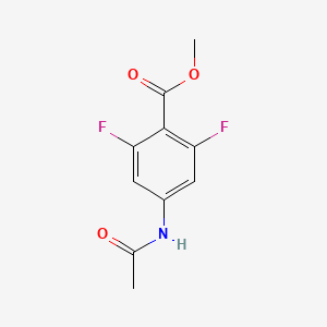 molecular formula C10H9F2NO3 B6904190 Methyl 4-acetamido-2,6-difluorobenzoate 