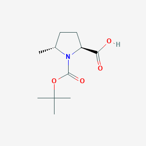 molecular formula C11H19NO4 B069042 (2S,5R)-N-Boc-5-methylpyrrolidine-2-carboxylic acid CAS No. 160033-52-3