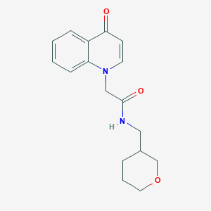 molecular formula C17H20N2O3 B6904208 N-(oxan-3-ylmethyl)-2-(4-oxoquinolin-1-yl)acetamide 