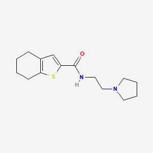 molecular formula C15H22N2OS B6904225 N-(2-pyrrolidin-1-ylethyl)-4,5,6,7-tetrahydro-1-benzothiophene-2-carboxamide 