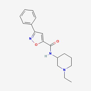 molecular formula C17H21N3O2 B6904258 N-(1-ethylpiperidin-3-yl)-3-phenyl-1,2-oxazole-5-carboxamide 