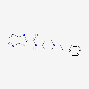 molecular formula C20H22N4OS B6904267 N-[1-(2-phenylethyl)piperidin-4-yl]-[1,3]thiazolo[5,4-b]pyridine-2-carboxamide 