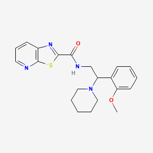 molecular formula C21H24N4O2S B6904277 N-[2-(2-methoxyphenyl)-2-piperidin-1-ylethyl]-[1,3]thiazolo[5,4-b]pyridine-2-carboxamide 