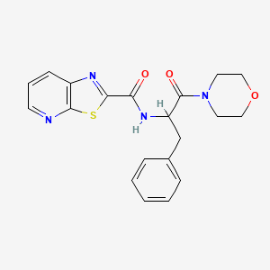 molecular formula C20H20N4O3S B6904408 N-(1-morpholin-4-yl-1-oxo-3-phenylpropan-2-yl)-[1,3]thiazolo[5,4-b]pyridine-2-carboxamide 