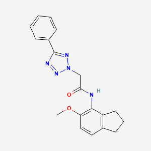 molecular formula C19H19N5O2 B6904446 N-(5-methoxy-2,3-dihydro-1H-inden-4-yl)-2-(5-phenyltetrazol-2-yl)acetamide 
