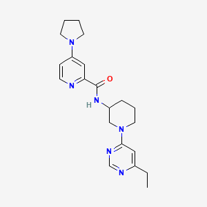 molecular formula C21H28N6O B6904529 N-[1-(6-ethylpyrimidin-4-yl)piperidin-3-yl]-4-pyrrolidin-1-ylpyridine-2-carboxamide 