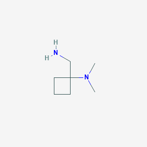 molecular formula C7H16N2 B069046 1-(Aminomethyl)-N,N-dimethylcyclobutanamine CAS No. 176445-78-6