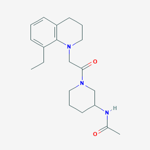 molecular formula C20H29N3O2 B6904667 N-[1-[2-(8-ethyl-3,4-dihydro-2H-quinolin-1-yl)acetyl]piperidin-3-yl]acetamide 