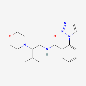 molecular formula C18H25N5O2 B6904688 N-(3-methyl-2-morpholin-4-ylbutyl)-2-(triazol-1-yl)benzamide 