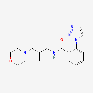 molecular formula C17H23N5O2 B6904786 N-(2-methyl-3-morpholin-4-ylpropyl)-2-(triazol-1-yl)benzamide 