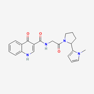molecular formula C21H22N4O3 B6904812 N-[2-[2-(1-methylpyrrol-2-yl)pyrrolidin-1-yl]-2-oxoethyl]-4-oxo-1H-quinoline-3-carboxamide 