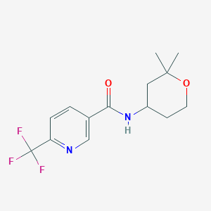 molecular formula C14H17F3N2O2 B6904879 N-(2,2-dimethyloxan-4-yl)-6-(trifluoromethyl)pyridine-3-carboxamide 