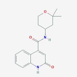 molecular formula C17H20N2O3 B6904885 N-(2,2-dimethyloxan-4-yl)-2-oxo-1H-quinoline-4-carboxamide 