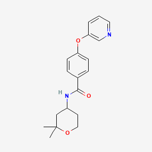 molecular formula C19H22N2O3 B6904918 N-(2,2-dimethyloxan-4-yl)-4-pyridin-3-yloxybenzamide 