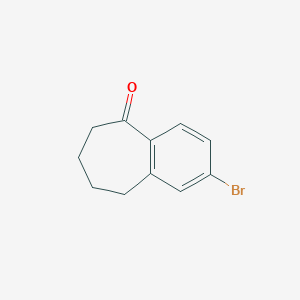molecular formula C11H11BrO B069050 2-bromo-6,7,8,9-tetrahydro-5H-benzo[7]annulen-5-one CAS No. 169192-93-2