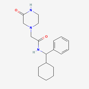 molecular formula C19H27N3O2 B6905010 N-[cyclohexyl(phenyl)methyl]-2-(3-oxopiperazin-1-yl)acetamide 